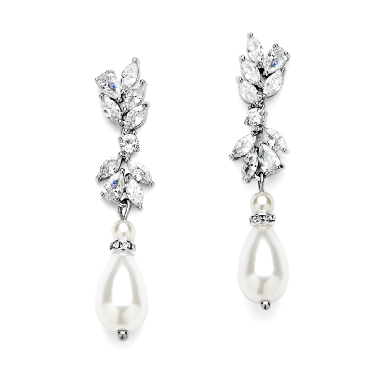 Pendientes - Gotas: Gota de Perla de Cristal